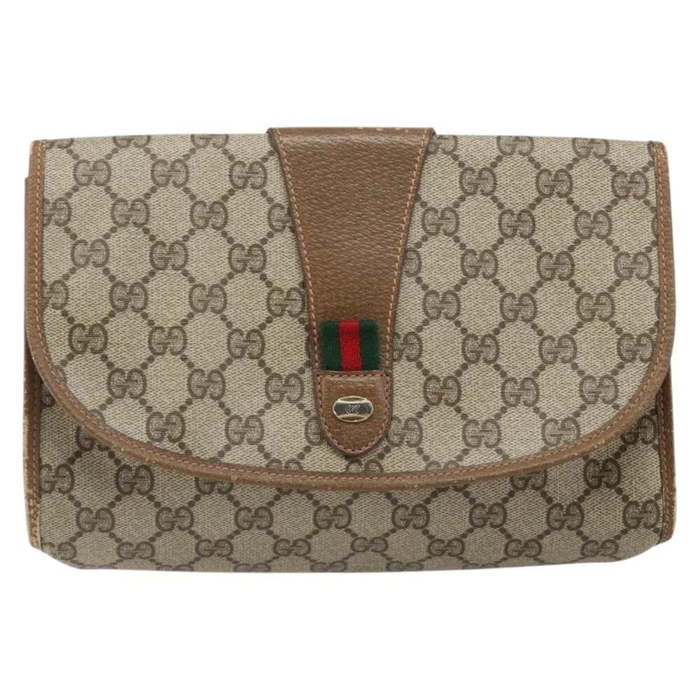 Gucci GG Supreme Web Clutch 89 Beige